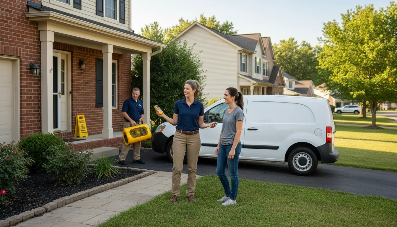 Residential water damage restoration in Moosic, PA